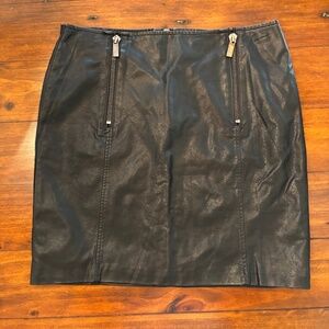 Women's Faux Leather Mini Skirt Size M/L Black